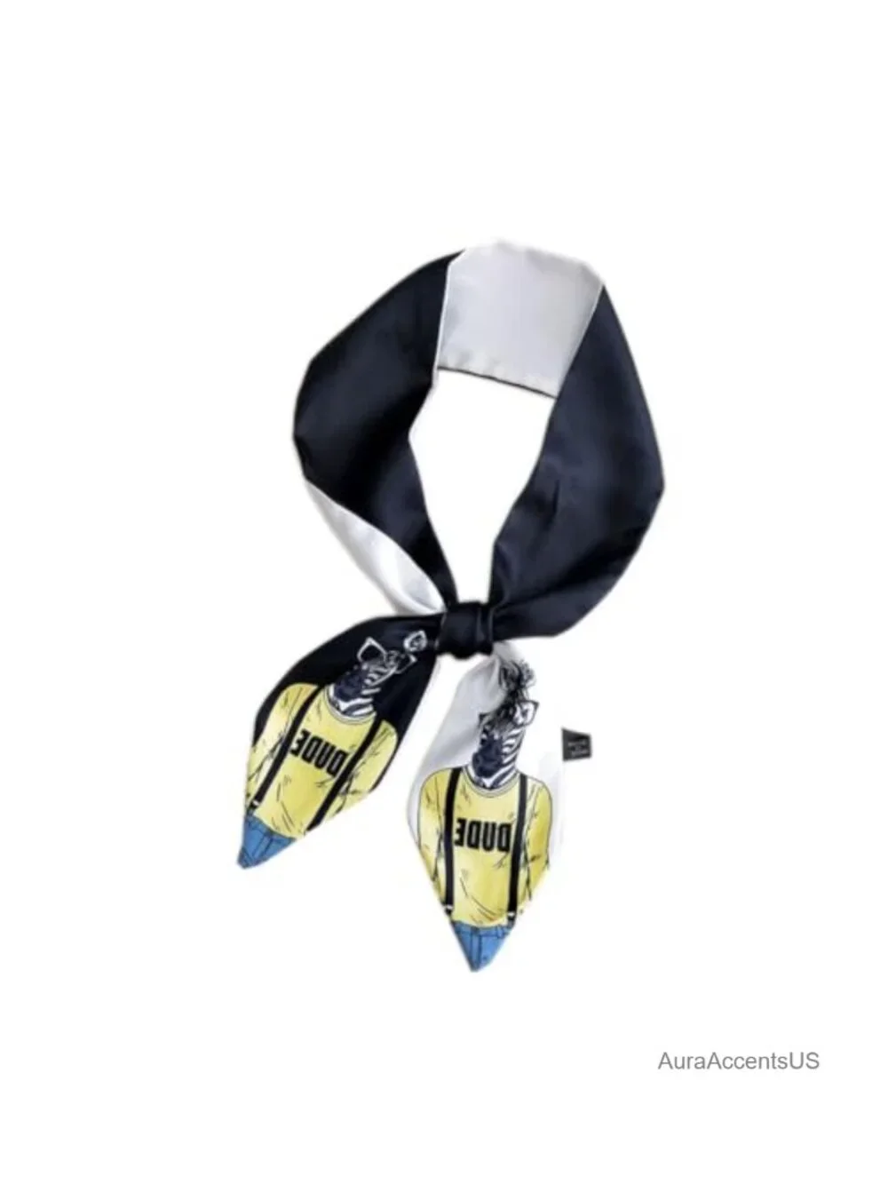 Polyester Imitation Silk Fashion Scarf - Multifunctional Neck Hair Handbag